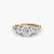 Anello con Tre Pietre e Fascia Pavé 3