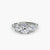 Anello con Tre Pietre e Fascia Pavé 3