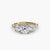 Anello con Tre Pietre e Fascia Pavé 3