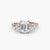 Anello con Tre Pietre e Fascia Pavé 3