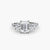 Anello con Tre Pietre e Fascia Pavé 3