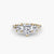 Anello con Tre Pietre e Fascia Pavé 3