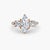 Anello con Tre Pietre e Fascia Pavé 3