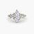 Anello con Tre Pietre e Fascia Pavé 3