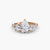 Anello con Tre Pietre e Fascia Pavé 3