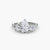 Anello con Tre Pietre e Fascia Pavé 3