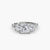 Anello con Tre Pietre e Fascia Pavé 3