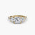 Anello con Tre Pietre e Fascia Pavé 3