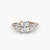 Anello con Tre Pietre e Fascia Pavé 3