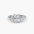 Anello con Tre Pietre e Fascia Pavé 3