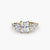 Anello con Tre Pietre e Fascia Pavé 3