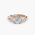 Anello con Tre Pietre (pietre laterali a baguette)
