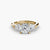 Anello con Tre Pietre (pietre laterali a baguette)
