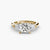 Anello con Tre Pietre (pietre laterali a baguette)