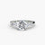 Anello con Tre Pietre (pietre laterali a baguette)