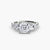 Ring with Three Stones and Pavé Band 4