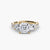 Ring with Three Stones and Pavé Band 4