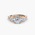 Ring with Three Stones and Pavé Band 4