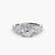 Ring with Three Stones and Pavé Band 4