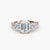 Ring with Three Stones and Pavé Band 4