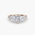 Ring with Three Stones and Pavé Band 4