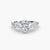Ring with Three Stones and Pavé Band 4
