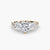 Ring with Three Stones and Pavé Band 4