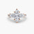 Ring with Three Stones and Pavé Band 4