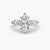 Ring with Three Stones and Pavé Band 4