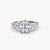 Ring with Three Stones and Pavé Band 4