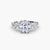 Ring with Three Stones and Pavé Band 4