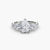 Ring with Three Stones and Pavé Band 4