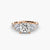 Ring with Three Stones and Pavé Band 4