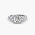 Ring with Three Stones and Pavé Band 4