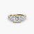 Ring with Three Stones and Pavé Band 4