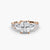Ring with Three Stones and Pavé Band 4