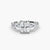 Ring with Three Stones and Pavé Band 4