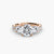 Ring with Three Stones and Pavé Band 4