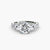 Ring with Three Stones and Pavé Band 4