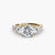 Ring with Three Stones and Pavé Band 4