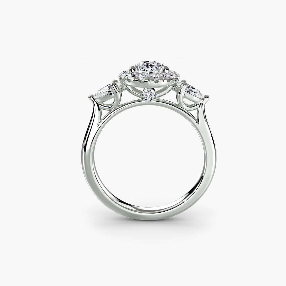 Anello con Tre pietre e Corona