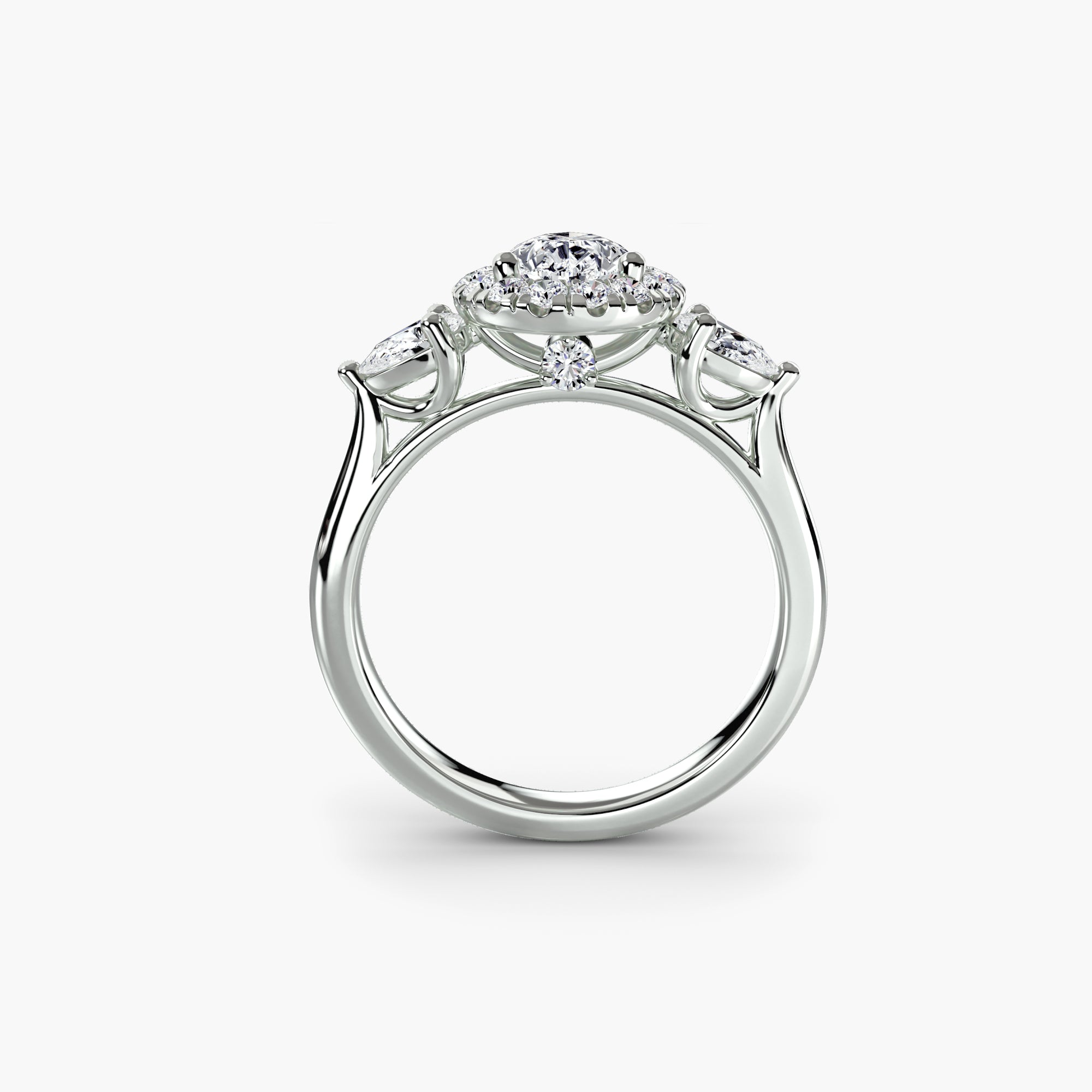 Anello con Tre pietre e Corona