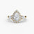 Anello con Tre pietre e Corona