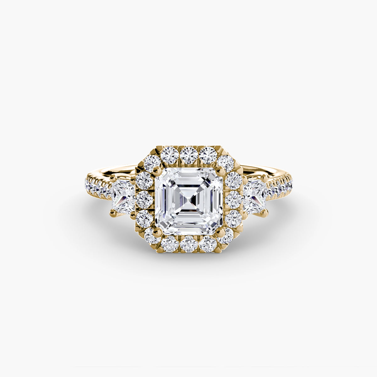 Anello con Tre Pietre e Corona 2