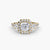 Ring with Three Stones and Crown 2