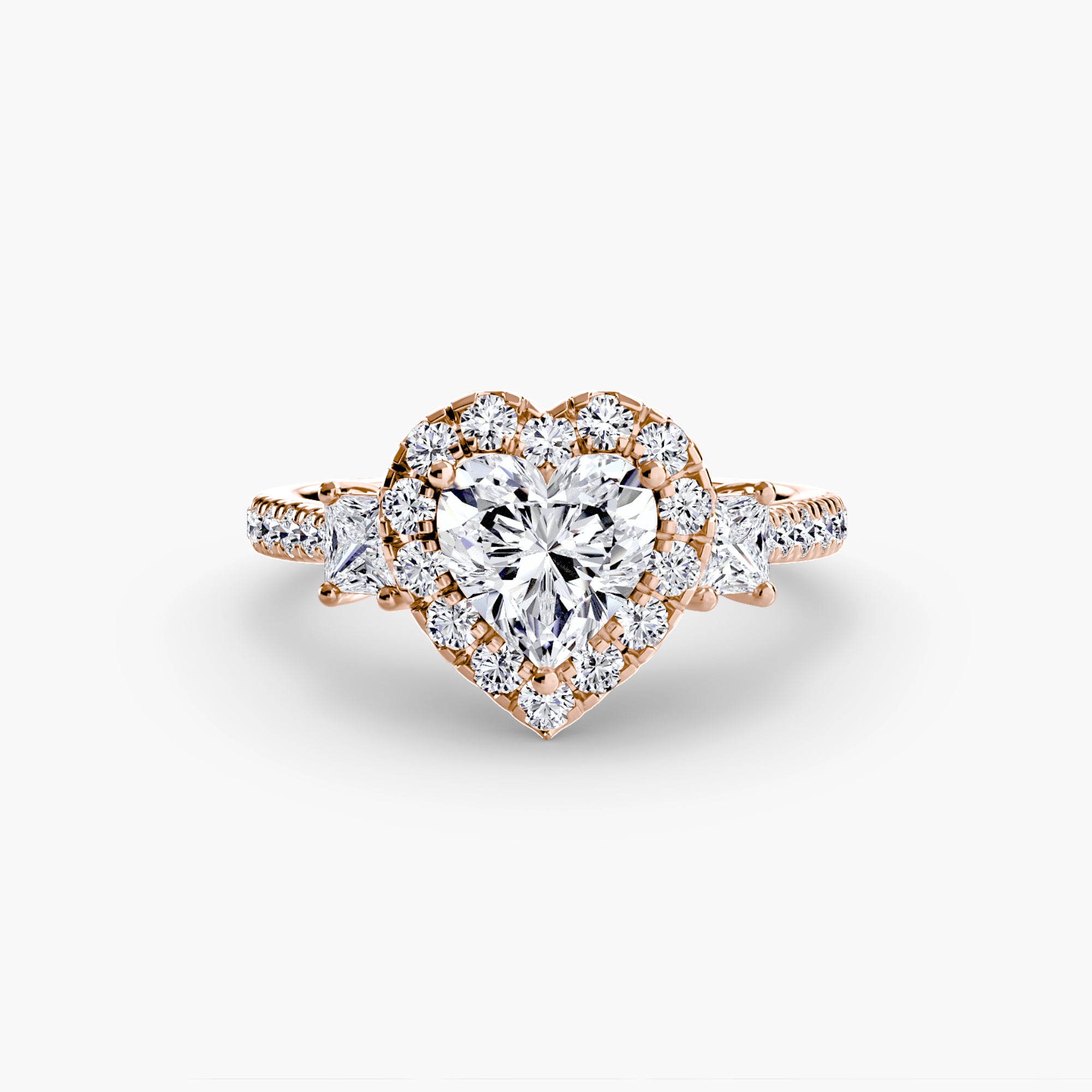 Ring with Three Stones and Crown 2