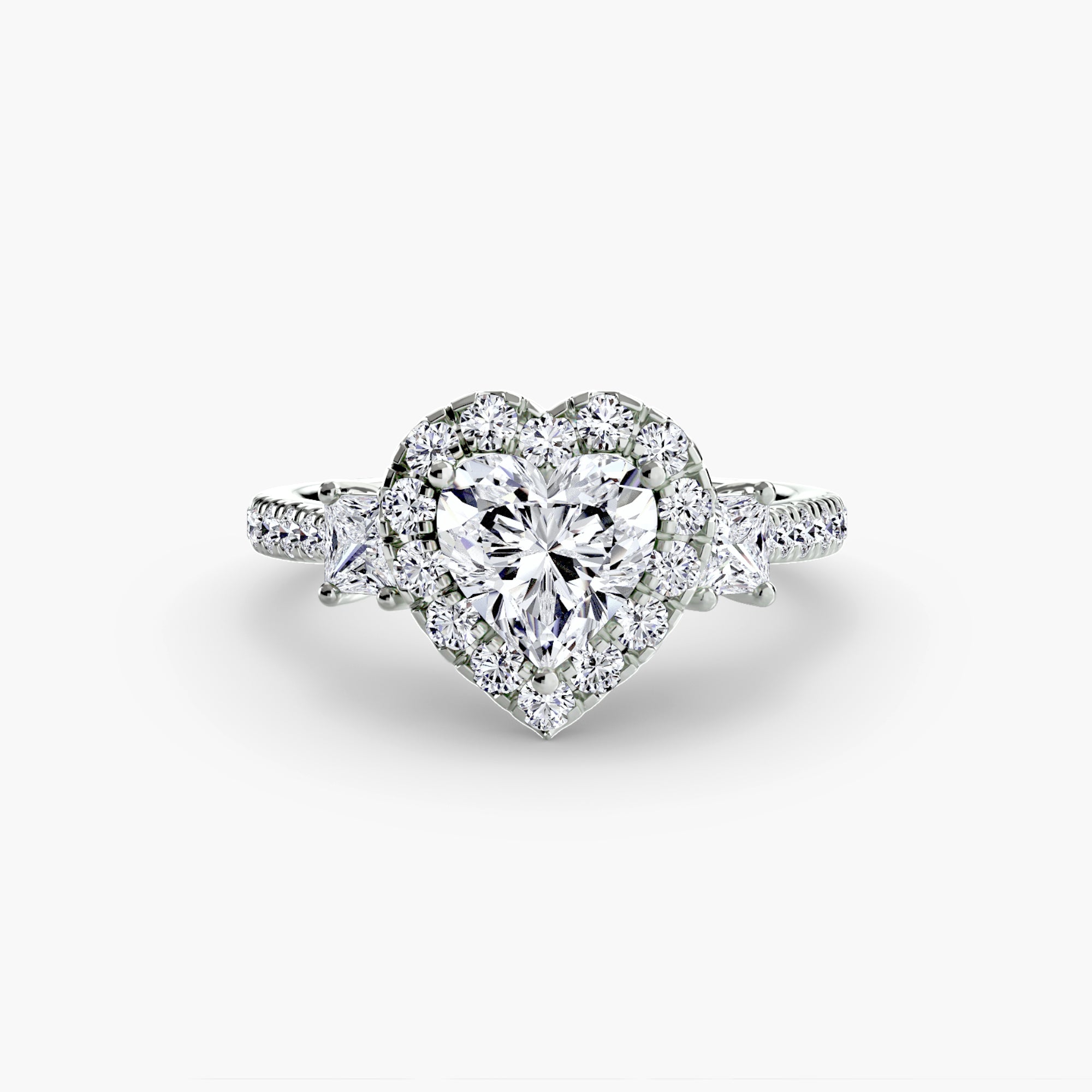 Ring with Three Stones and Crown 2