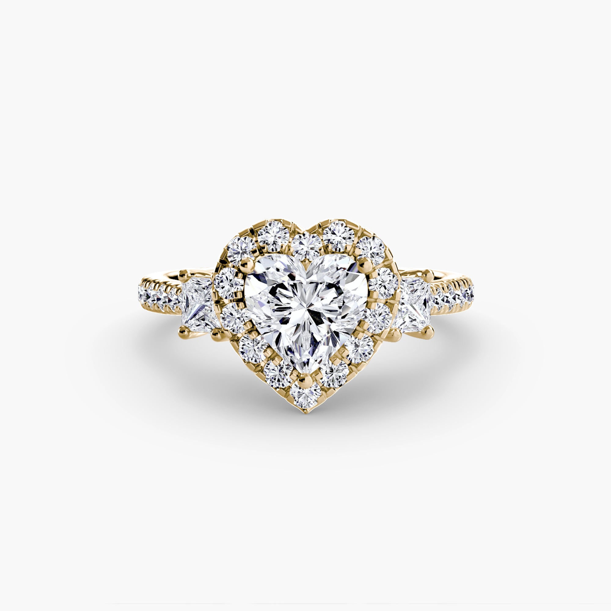 Ring with Three Stones and Crown 2