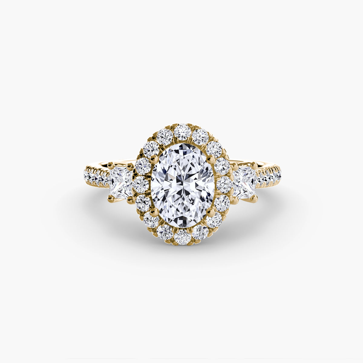 Anello con Tre Pietre e Corona 2