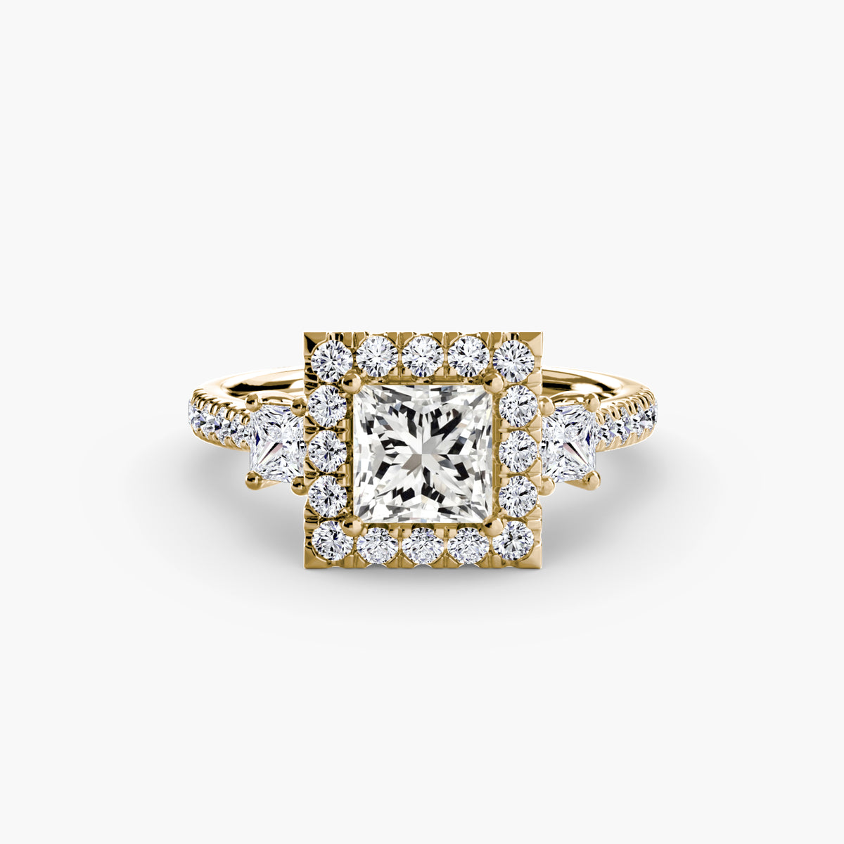 Anello con Tre Pietre e Corona 2